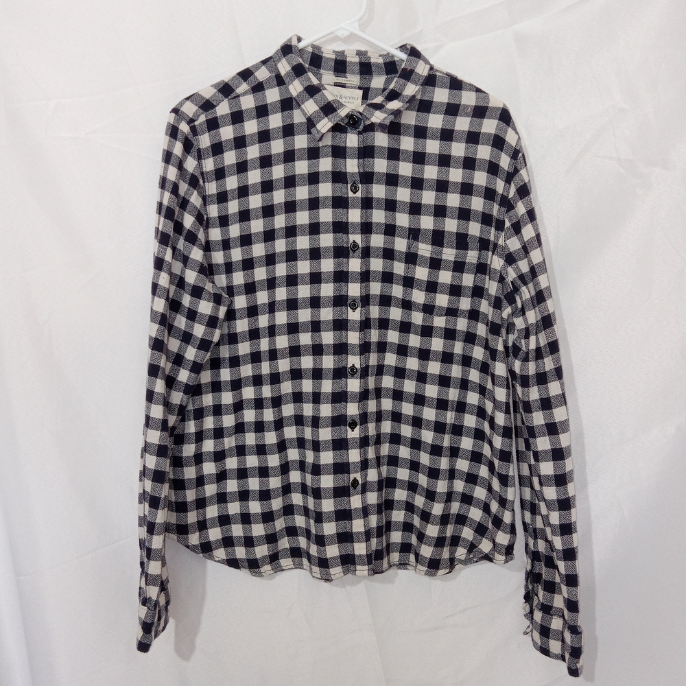 Denim Supply Ralph Lauren RL Boyfriend Plaid Flannel Shirt Women's XXL
